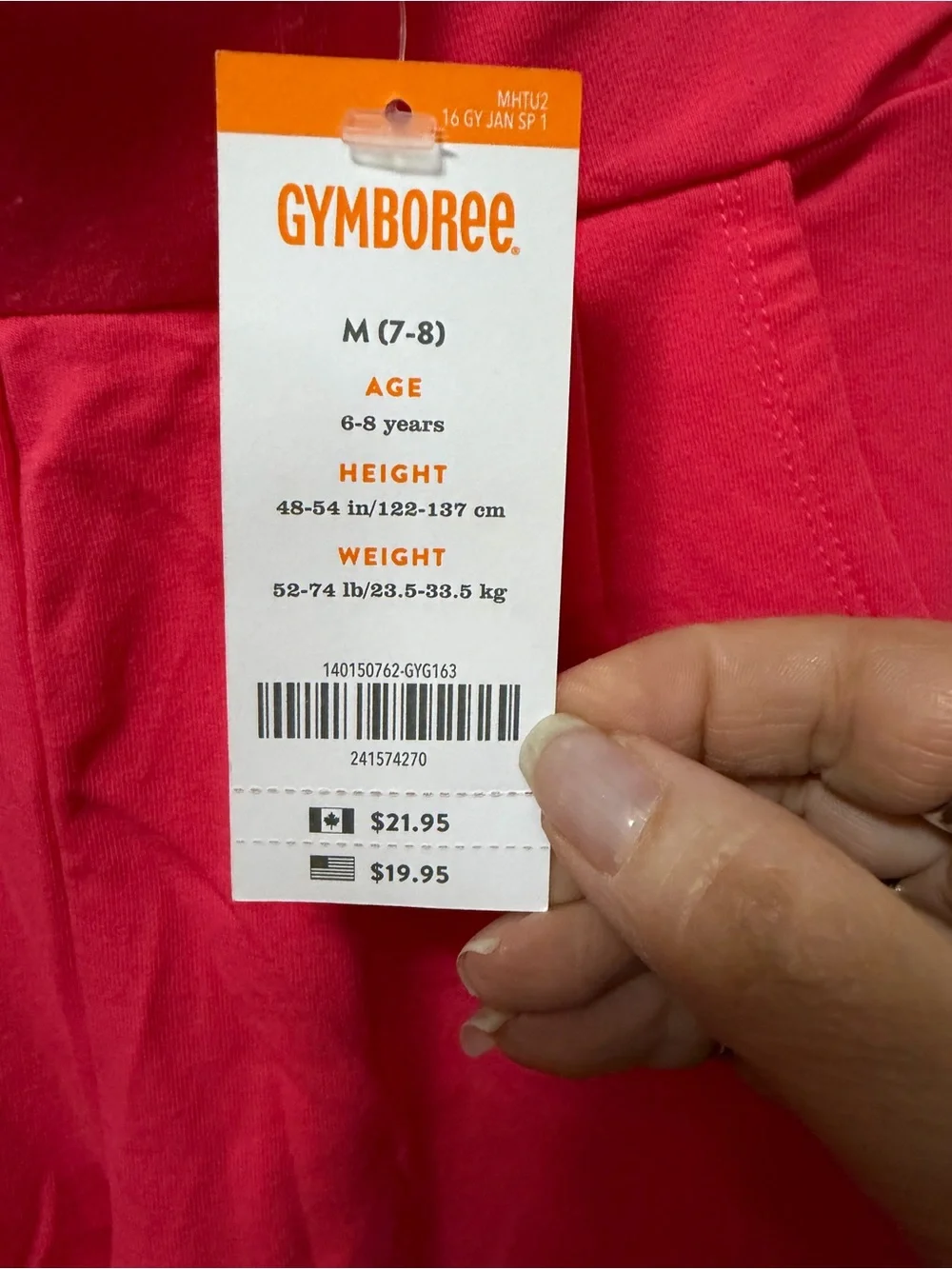 Gymboree vibrant pink